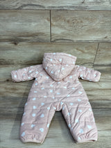 Shein Heart Print Snow Suit Pink sz 3-6m