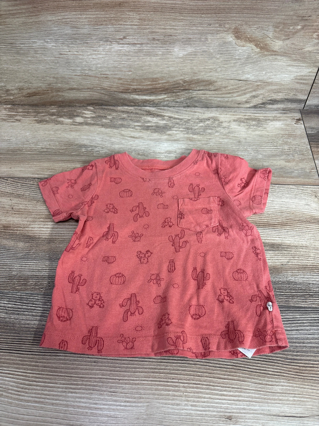 Baby Gap Cactus Print Pocket Shirt Red sz 12-18m