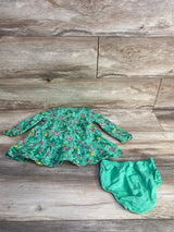 Cat & Jack Henley Floral Dress & Bloomers Green sz 18m