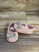 Bebe Fuzzy Bow Ballet Flats Pink sz 4c