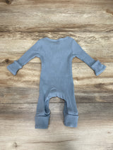 Henley Ribbed Coverall Blue sz 0-3m