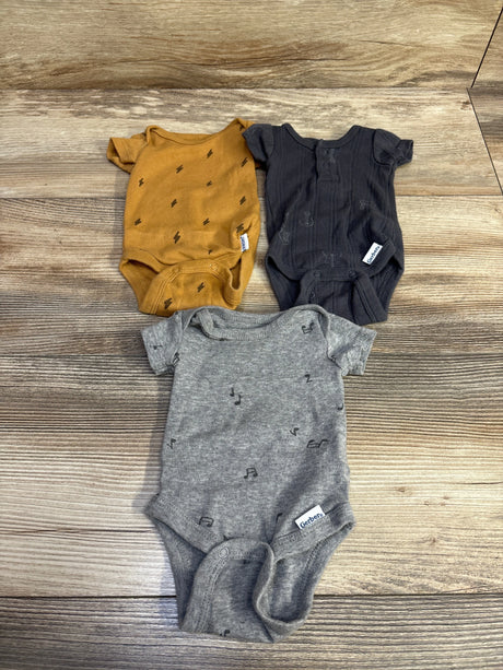 Gerber 3pk Bodysuits Grey sz Preemie - Me n Mommy To Be
