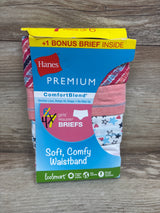 NEW Hanes Premium ComfortBlend Girls' Tagless Briefs 4pk sz 8
