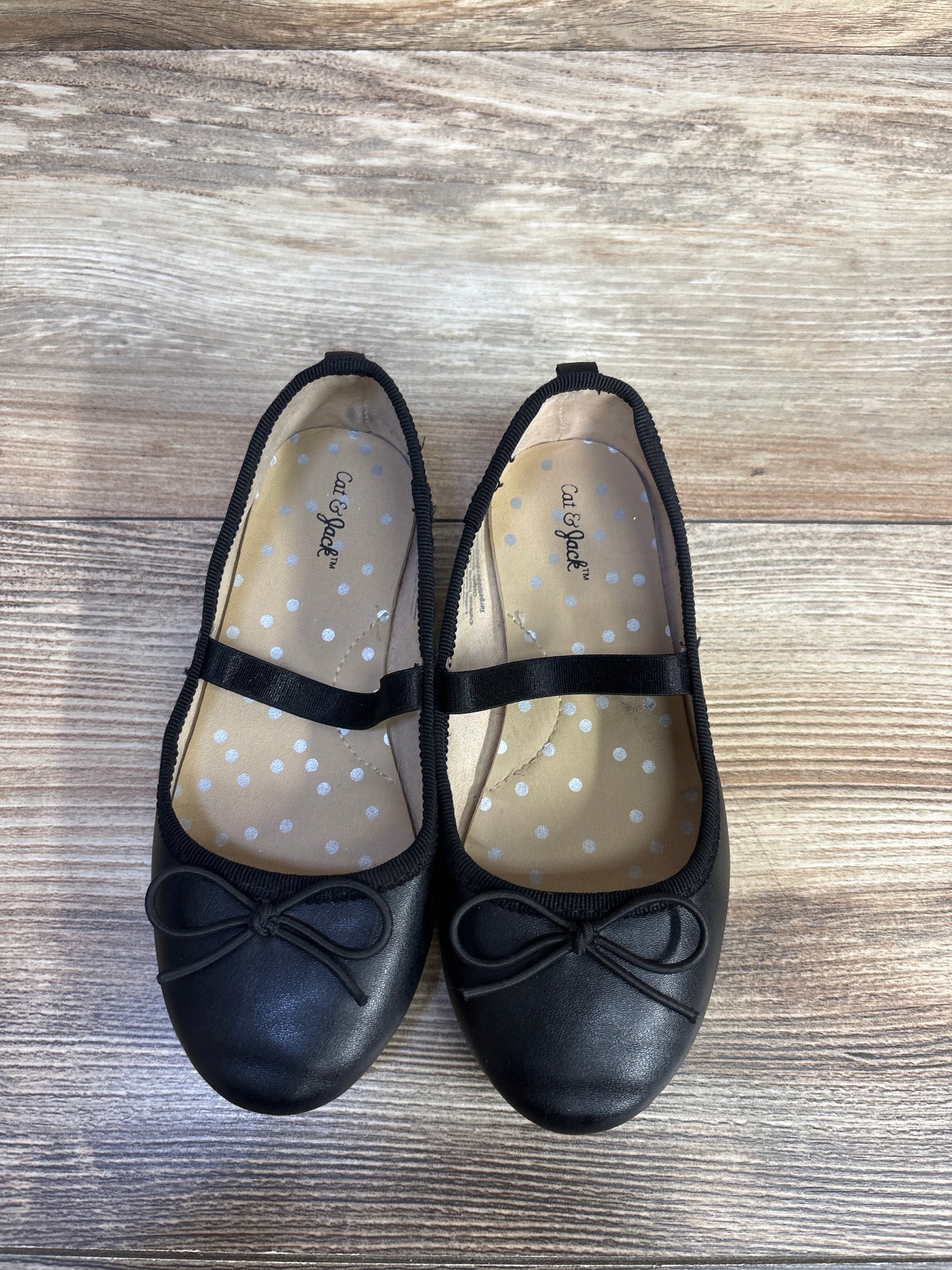 Cat & Jack Nora Slip-On Ballet Flats Black sz 10c