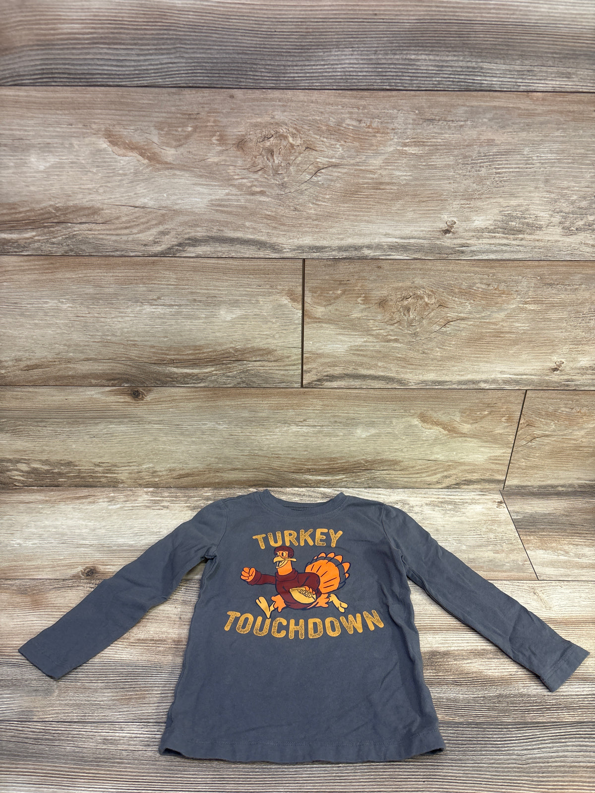 Carter's Turkey Touchdown Shirt Grey sz 2T