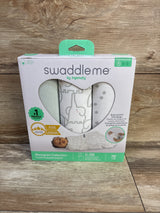 NEW SwaddleMe by Ingenuity Monogram Collection Swaddle Wraps - 3pk White sz 0-3m