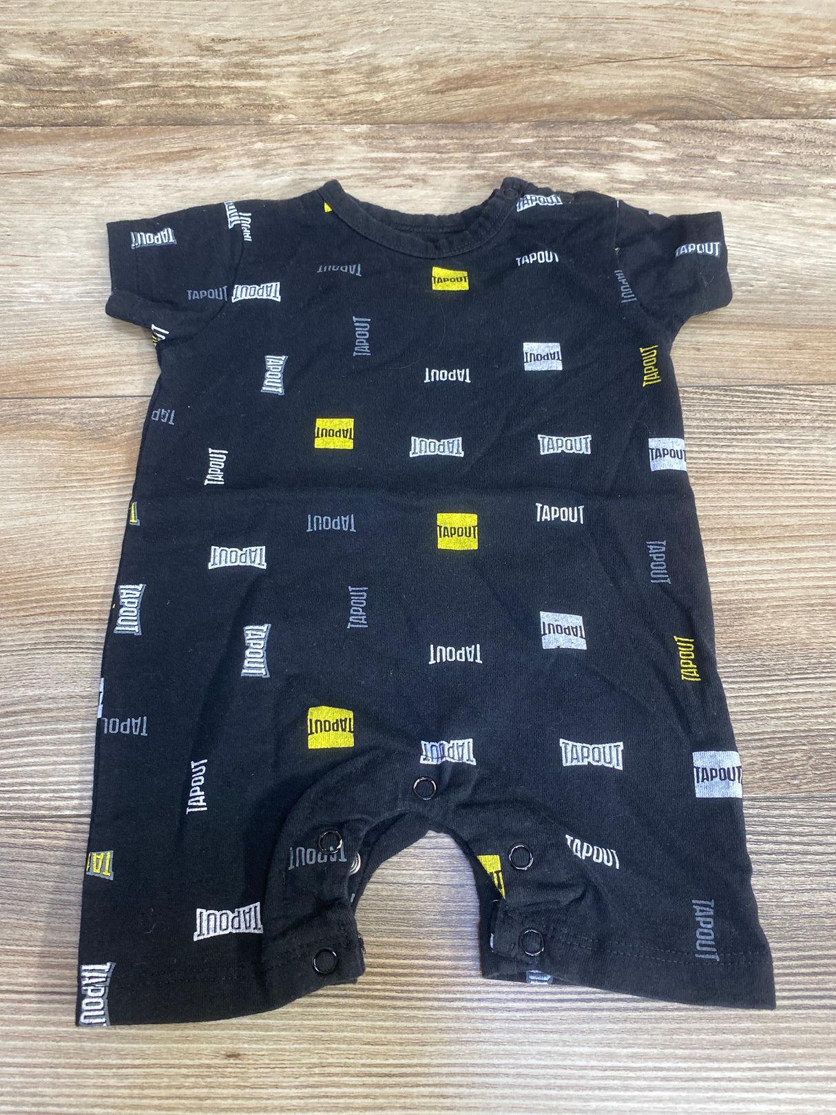 Tapout Logo Shortie Romper Black sz 3-6m