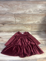 Cynthia Rowley Long Sleeve Velvet Dress Maroon sz 2T