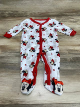 Disney Baby Minnie Mouse Hearts Sleeper White sz 3-6m