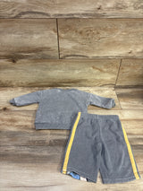 Disney Baby 2pc Winnie The Pooh Pullover Sweatshirt & Shorts Set Grey sz 0-3m