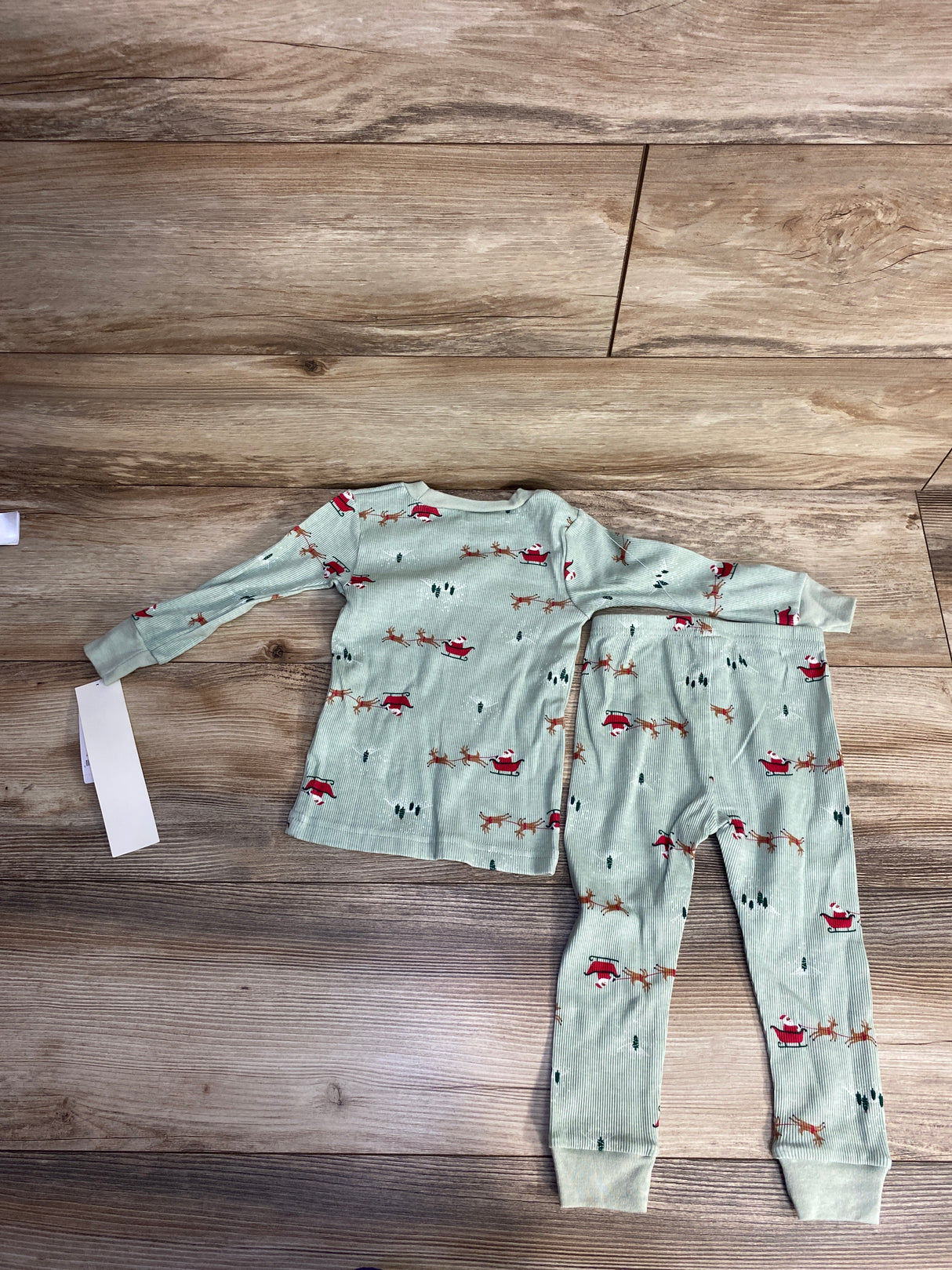 NEW Just One You Ribbed 2pc Christmas Sleep Set Green sz 18m