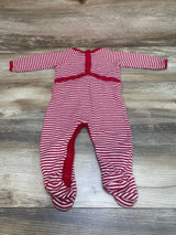 Burt's Bees Baby Striped Organic Footie Red sz 6-9m