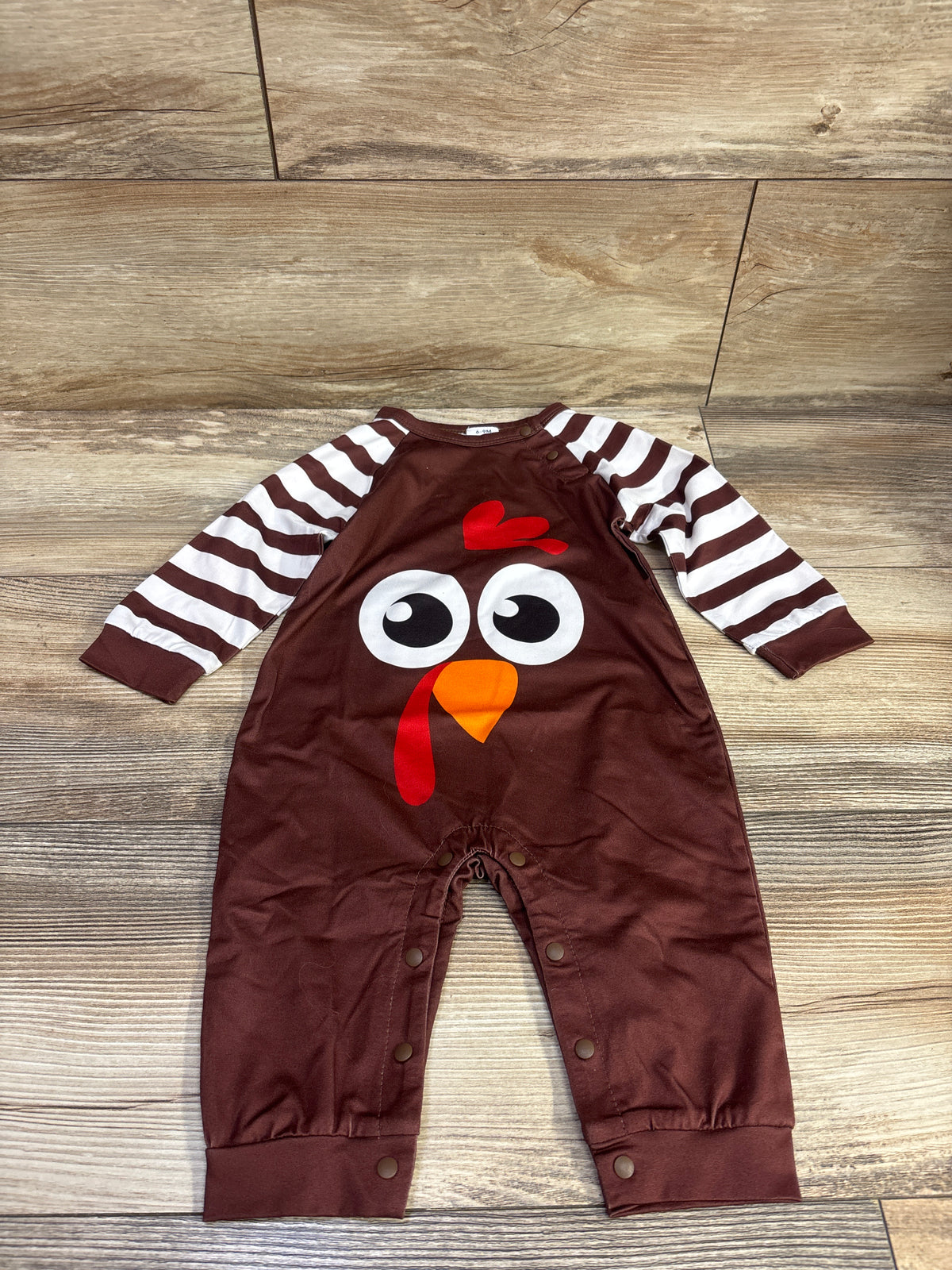 KVPLBQFD Turkey Thanksgiving Coverall Brown sz 6-9m