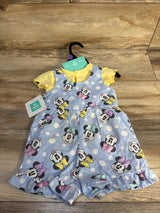 NEW Disney Baby 3pc Minnie Mouse Shortall Set Yellow/Blue sz 12m