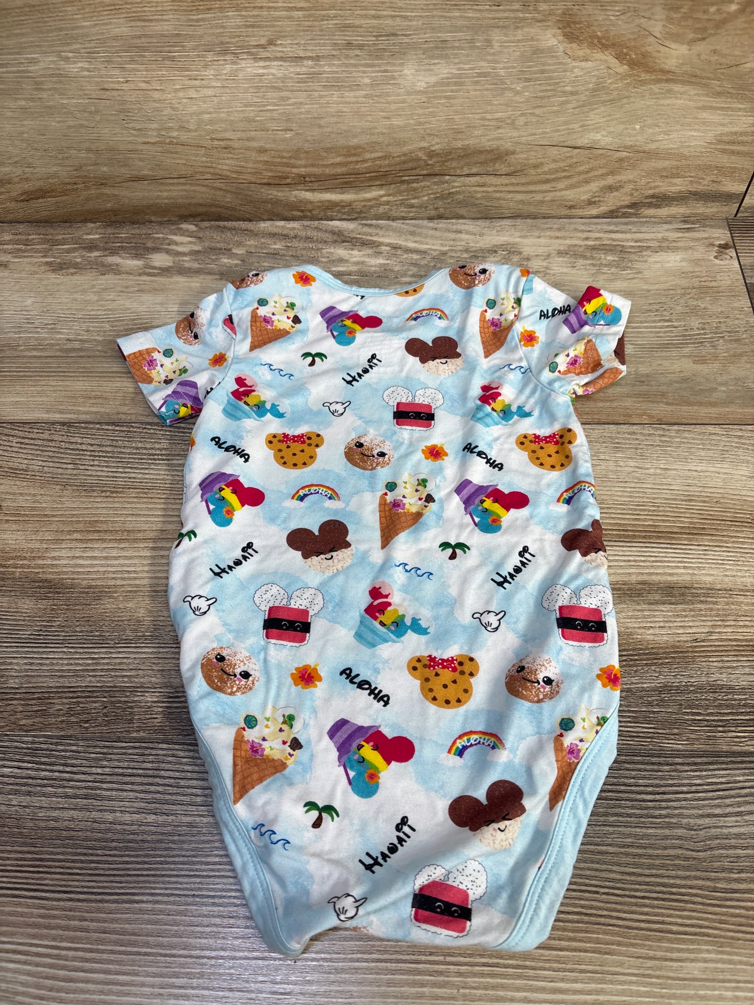 Aloha Made Baby Bamboo Dessert Bodysuit Blue sz 6-12m