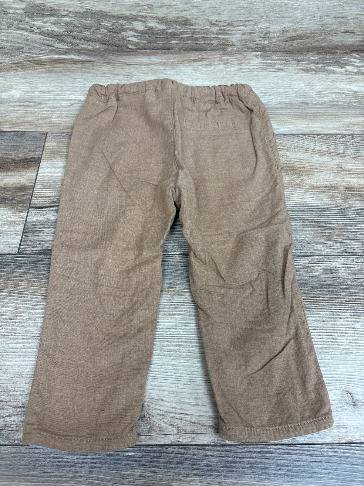 H&M Lined Drawstring Cotton Pants Brown sz 12m