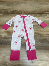 NEW Coco Moon Bamboo Plumeria Convertible Sleeper White sz 0-3m