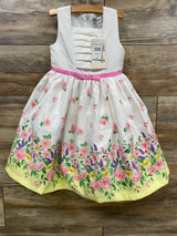 NEW Nannette Floral Border Dress White sz 5T