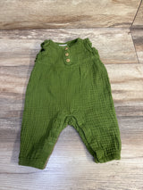 Cat & Jack Gauze Henley Jumpsuit Green sz 0-3m