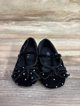 Zara Velvet T-Strap Flats Black sz 6/7c