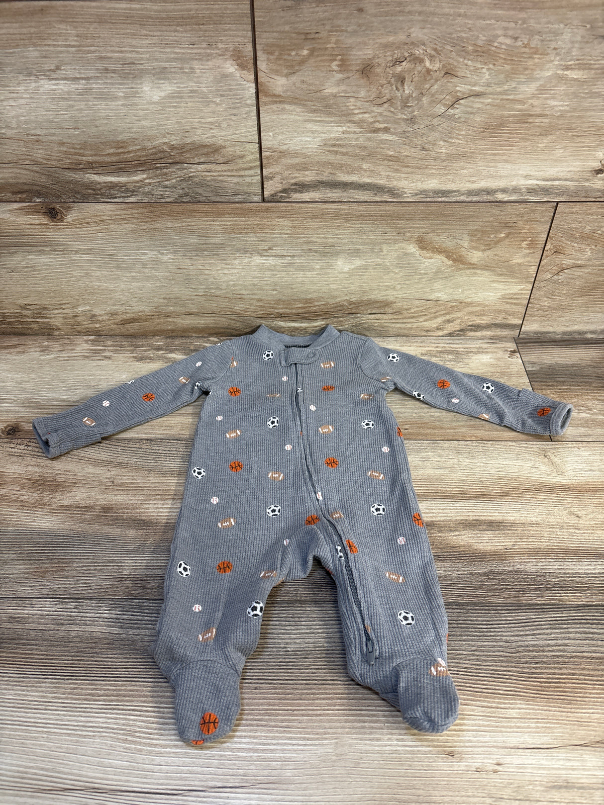 Carter's Sports Waffle Knit Sleeper Grey sz 3m