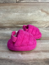 Baby Gap Plush Slide Sandals Hot Pink sz 3-6m (2c)