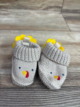Knit Turkey Booties Beige sz 1/2c