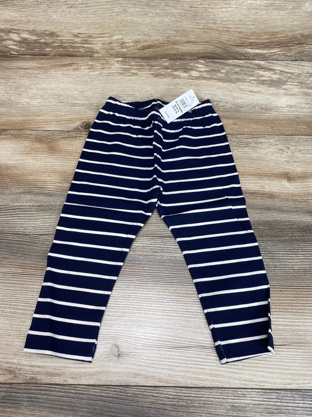 NEW Baby Gap Striped Navy Leggings sz 12-18m