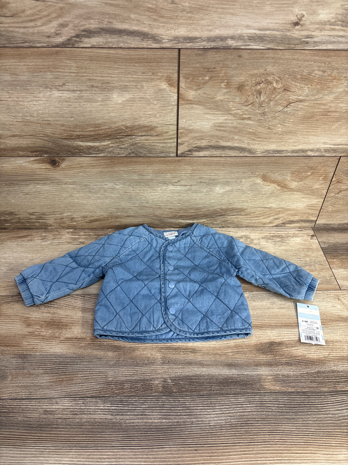 NEW Cat & Jack Chambray Quilted Jacket Blue sz 6-9m