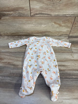 Carter's Floral Waffle Knit Snap Sleeper Cream sz 3m