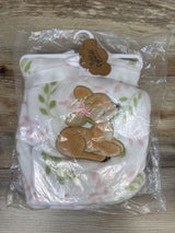 NEW Baby Essentials Plush Deer Baby Blanket White