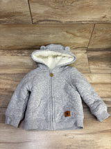 Simple Joys Quilted Sherpa Lined Jacket Grey sz 18m