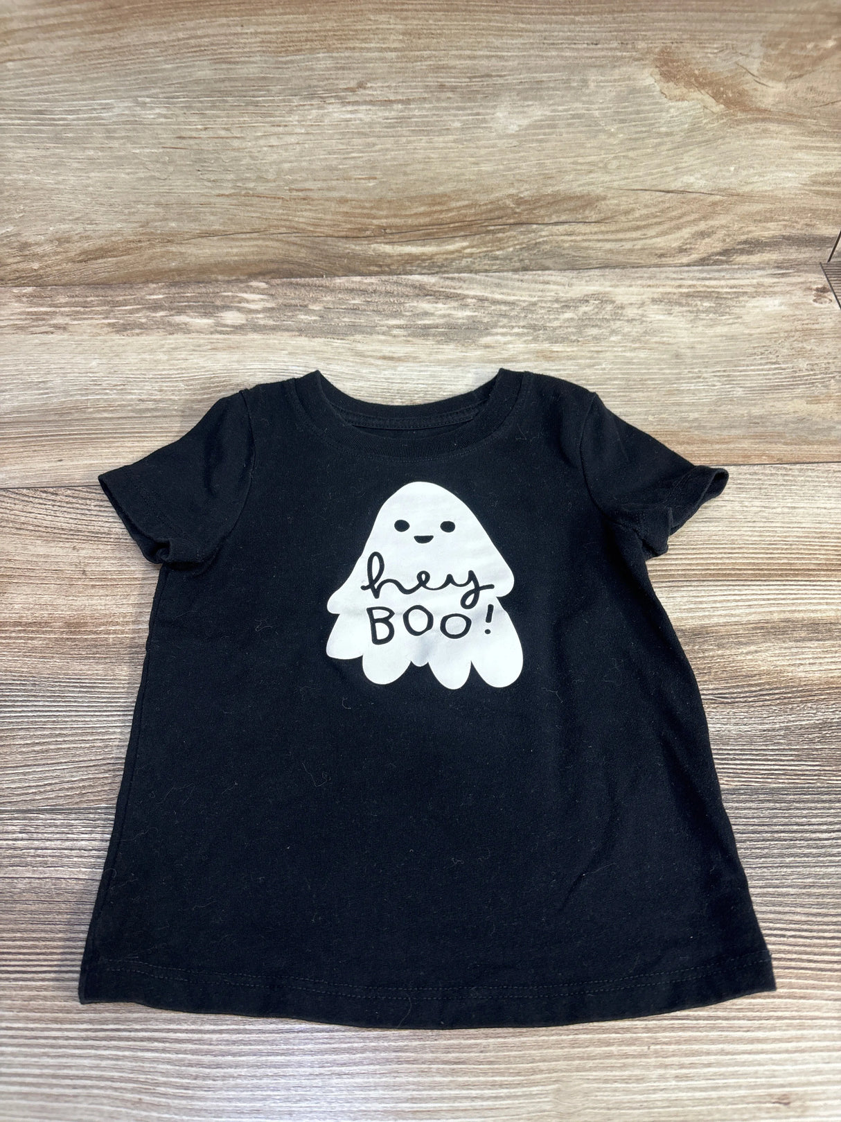 Cat & Jack Hey Boo Shirt Black sz 18m