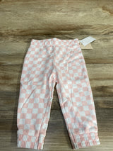 NEW Grayson Mini Checkered Drawstring Pants Pink sz 18m