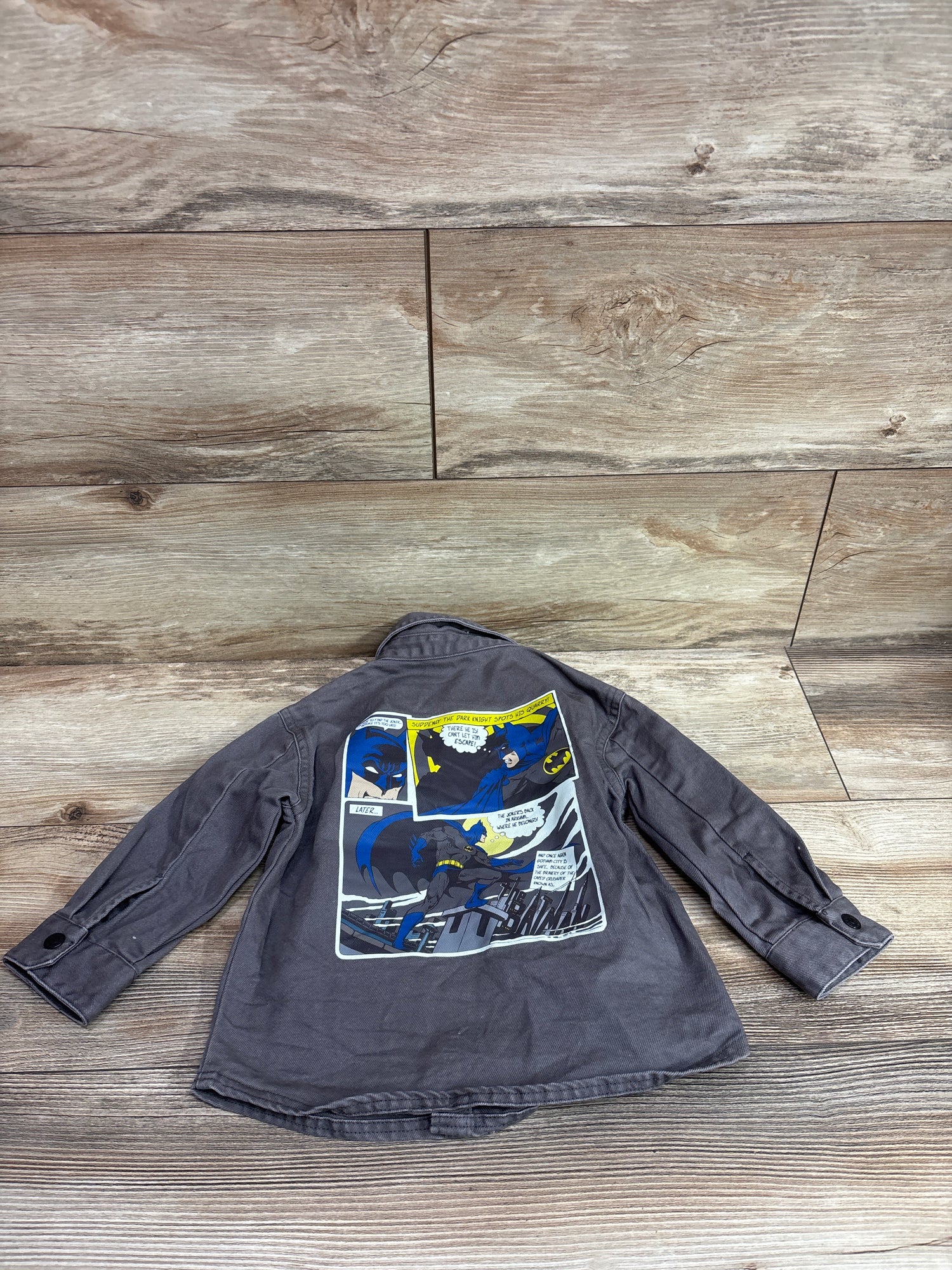 DC Batman Button-Up Shirt Grey sz 2T
