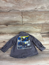 DC Batman Button-Up Shirt Grey sz 2T
