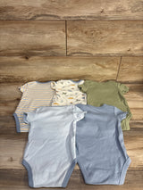 Chick Pea 5pk Bodysuit Set Blue sz 6-9m