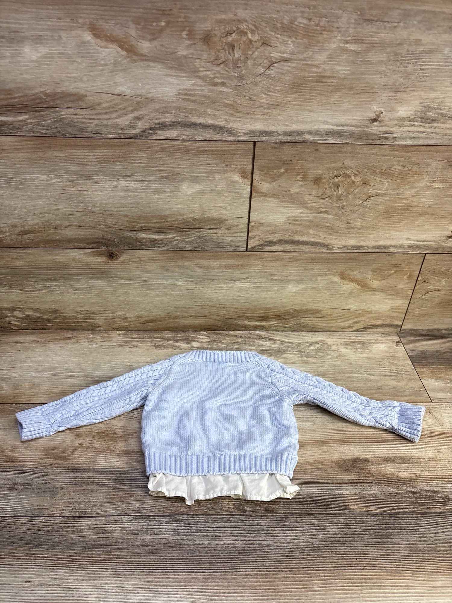 Janie & Jack Ruffle Hem Sweater Blue sz 6-12m