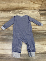 Simple Joys Striped Coverall Navy sz 3-6m