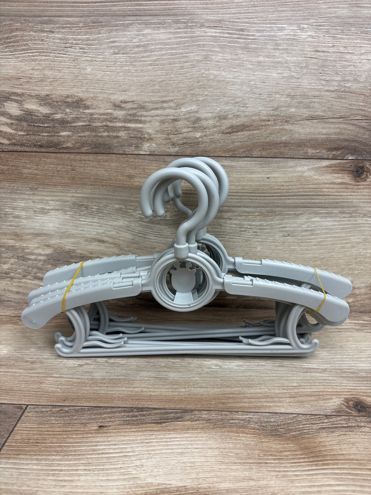 HGYZE Space Saving Kids Adjustable Plastic Hangers, 10pk Grey