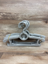HGYZE Space Saving Kids Adjustable Plastic Hangers, 10pk Grey