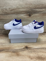 Nike Force 1 TD 'White Deep Royal Blue' Sneakers sz 5c