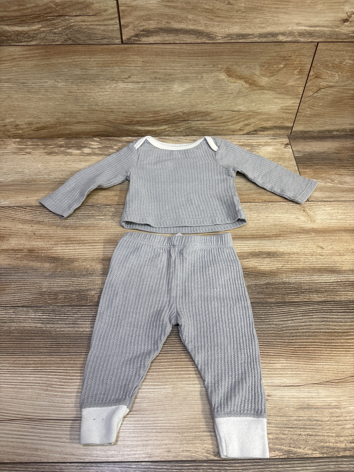 Cloud Island 2pc Textured Shirt & Pants Set Grey sz 0-3m