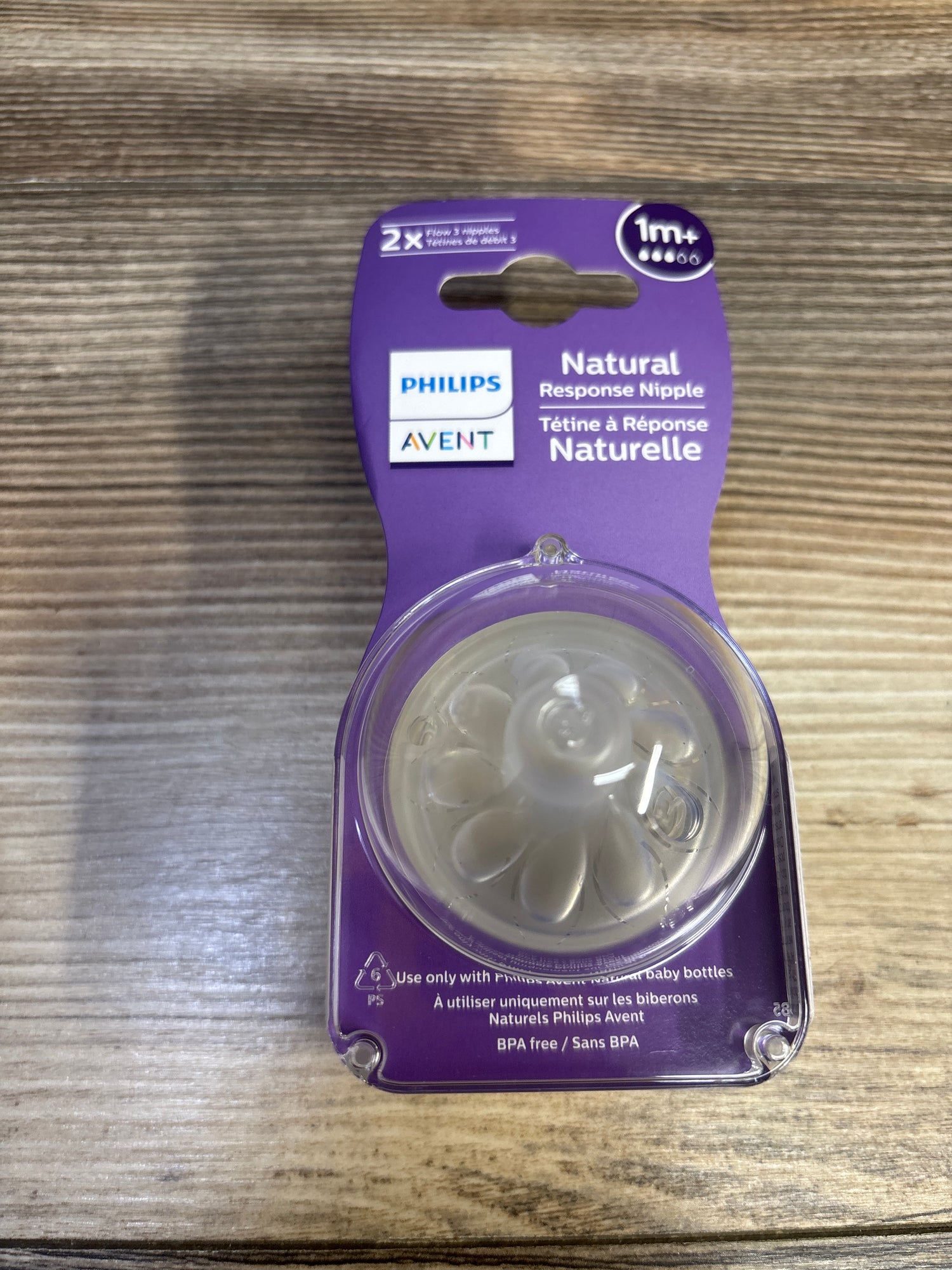 NEW Philips Avent 2pk Natural Response Nipples Medium Flow 3 - 1m+
