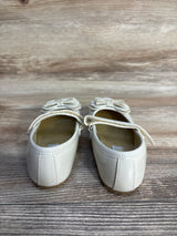 Rachel Shoes Mary Jane Flats w/ Bow, Beige sz 9c