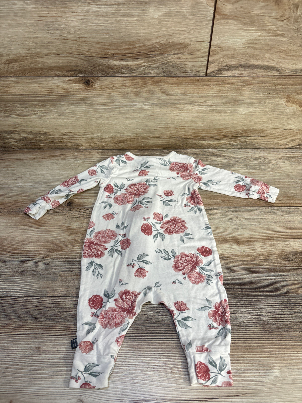 Modern Moments Floral Footless Sleeper Ivory sz 3-6m