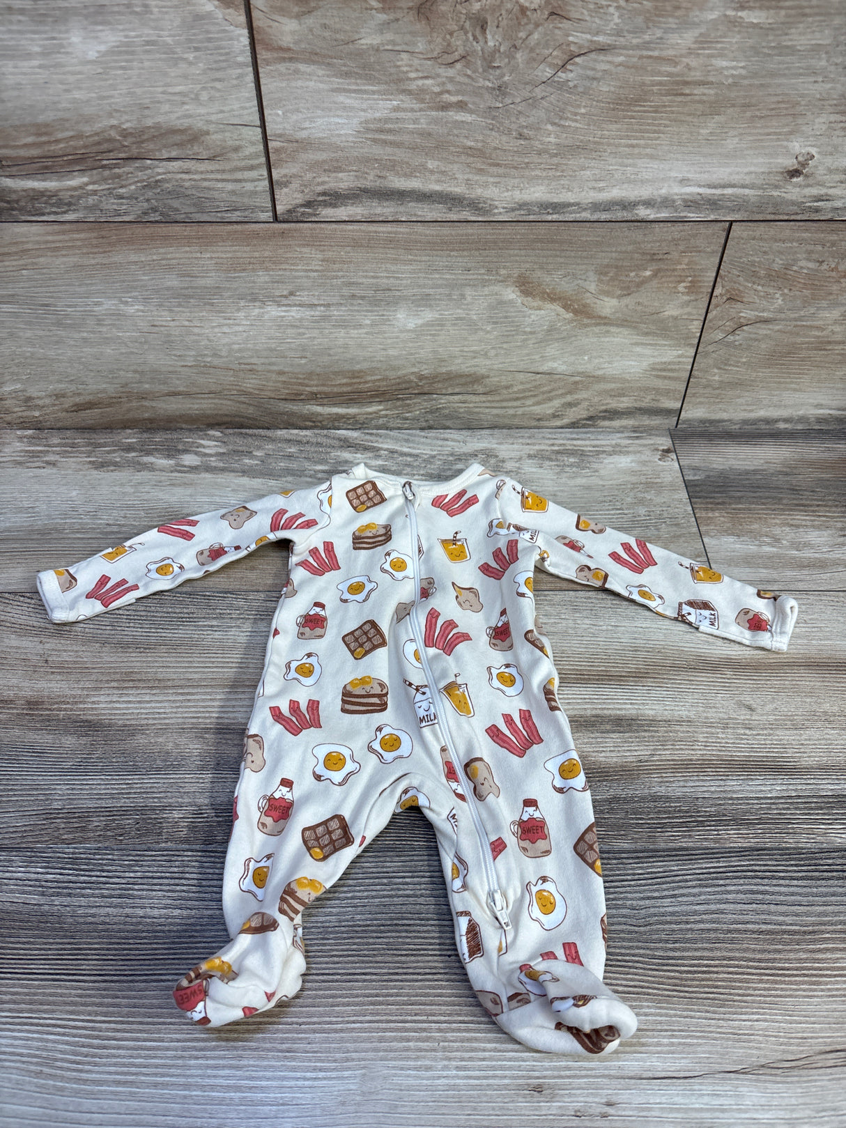 Wonder Nation Breakfast Sleeper Cream sz Newborn