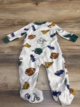 Carter's Football Blanket Sleeper White sz 12m - Me n Mommy To Be
