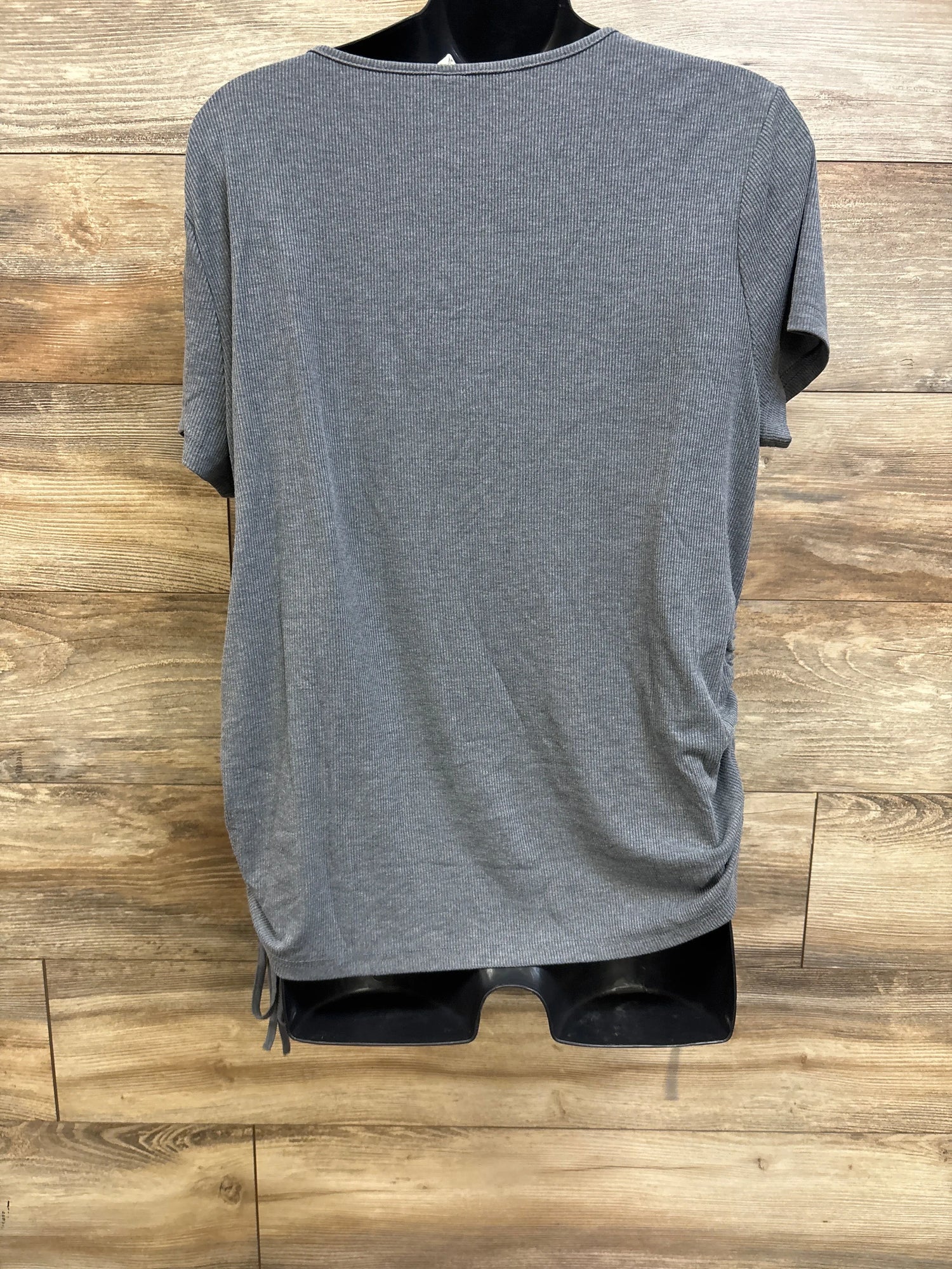 Maternity Ribbed Ruched Shirt Grey sz XXL
