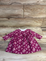 Janie & Jack Long Sleeve Quilted Dress Pink sz 12-18m